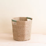 Natural Octagon Toy Rotation Basket with Sage Handle | LIKHÂ