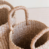 Natural Mini Basket with Handle Set of 2 - Weave Baskets | LIKHÂ