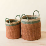 Coral Toy Rotation Baskets with Handle, set of 2 - Woven Baskets | LIKHÂ