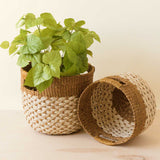 Golden Brown Round Toy Rotation Baskets, set of 2 | LIKHÂ